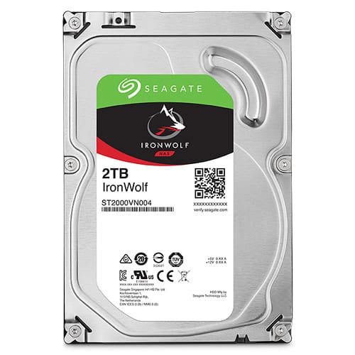Seagate 2 To IronWolf 5900 rpm SATA III 3.5 "Internal NAS HDD (Retail)