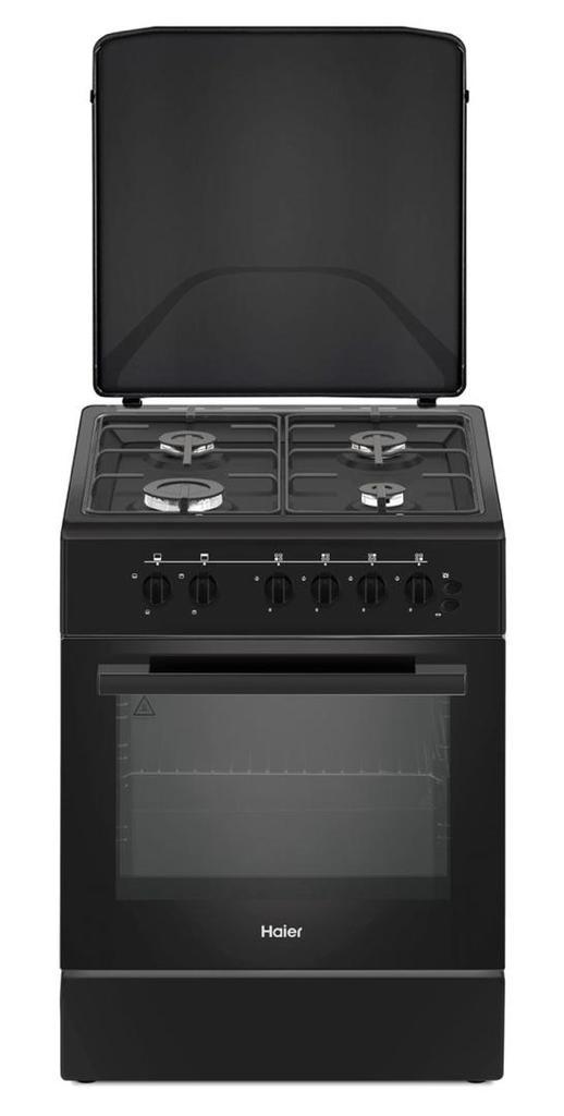 Cuisinière à gaz HAIER 4 Feux 60x60 Noir HCR2040 EGB