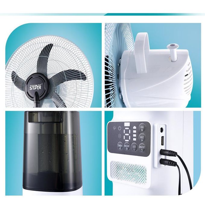 Ventilateur Brumisateur Solaire Rechargeable 18" – Winning Star ST-4313 – Image 4